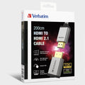 日本 Verbatim 66319 HDMI To HDMI 2.1 高速高畫質線(200cm)